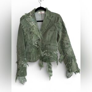 Y2K VTG Italian Rossi Roma Embroidered Sequin Jacket